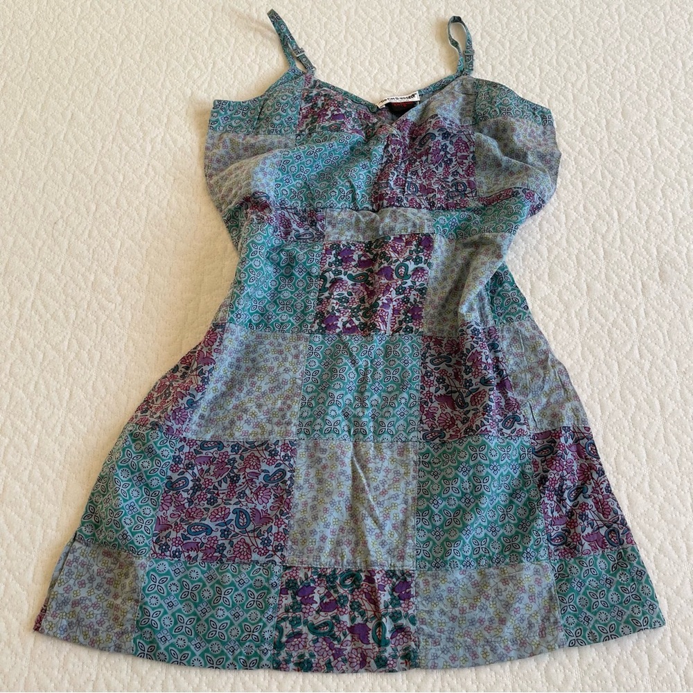 Vintage Go Get Dressed HAUTE COUTURE 90s retro patchwork grunge top